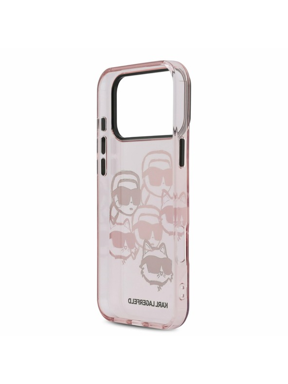 Karl Lagerfeld Karl Lagerfeld IML Multi K&CH Heads Zadnji Ovitek za iPhone 17 Pro Max Pink