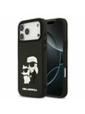 Karl Lagerfeld Karl Lagerfeld 3D Rubber Karl and Choupette Zadnji Ovitek za iPhone 17 Pro Max Black