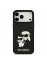 Karl Lagerfeld Karl Lagerfeld 3D Rubber Karl and Choupette Zadnji Ovitek za iPhone 17 Pro Max Black