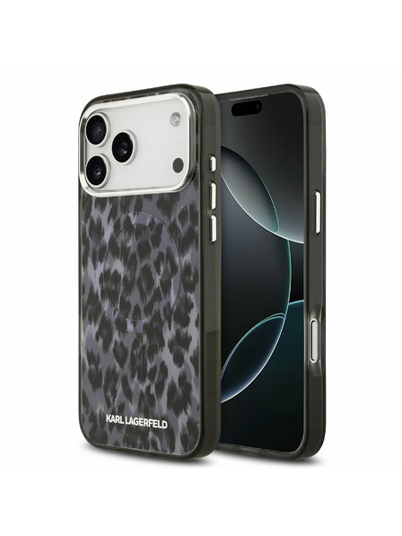 Karl Lagerfeld Karl Lagerfeld IML Leopard MagSafe Zadnji Ovitek za iPhone 17 Pro Max Grey