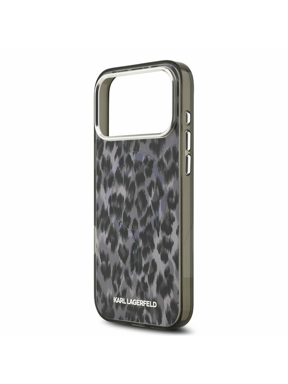 Karl Lagerfeld Karl Lagerfeld IML Leopard MagSafe Zadnji Ovitek za iPhone 17 Pro Max Grey