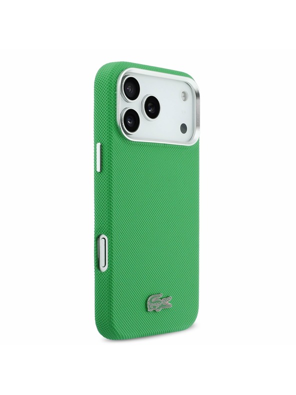 Lacoste Lacoste PVC Iconic Petit Pique Metal Logo MagSafe Zadnji Ovitek za iPhone 17 Pro Max Green