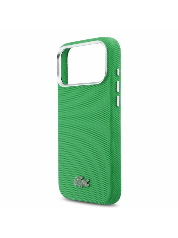 Lacoste Lacoste PVC Iconic Petit Pique Metal Logo MagSafe Zadnji Ovitek za iPhone 17 Pro Max Green