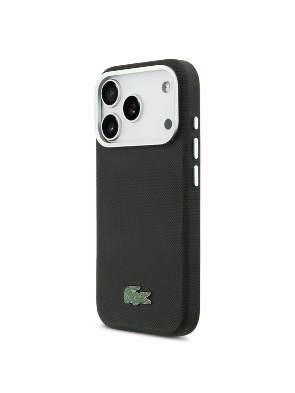 Lacoste Lacoste PVC Iconic Petit Pique Metal Logo MagSafe Zadnji ovoj za iPhone 17 Pro Max Black