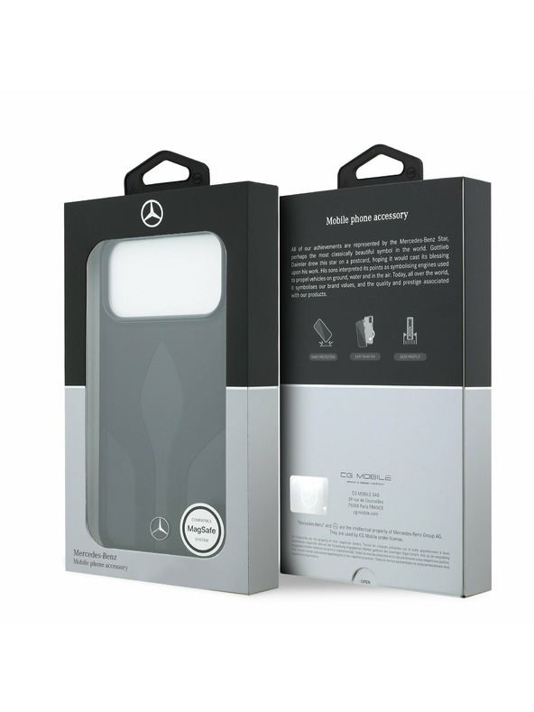 Mercedes Mercedes Leather The Move MagSafe Zadnji ovoj za iPhone 17 Pro Max Black