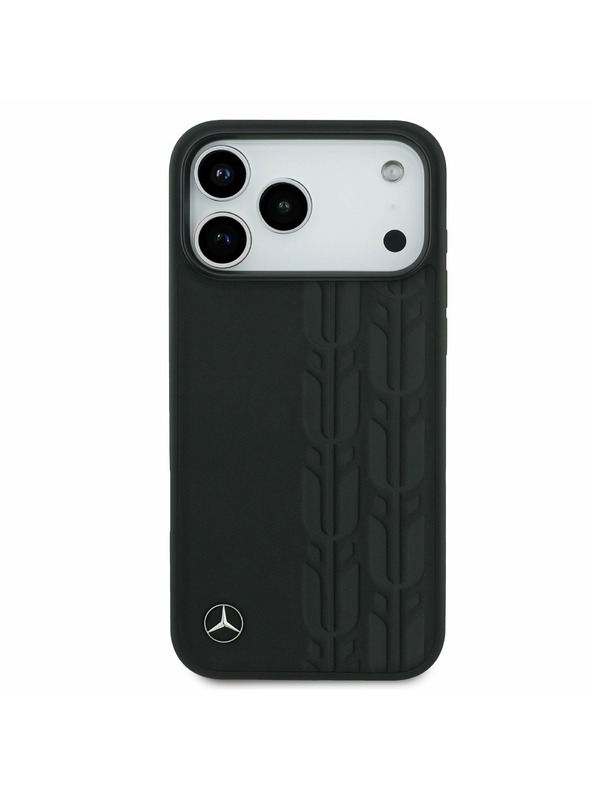 Mercedes Mercedes Leather Laurel Leaves MagSafe Zadnji ovoj za iPhone 17 Pro Max Black