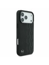 Mercedes Mercedes Leather Laurel Leaves MagSafe Zadnji ovoj za iPhone 17 Pro Max Black