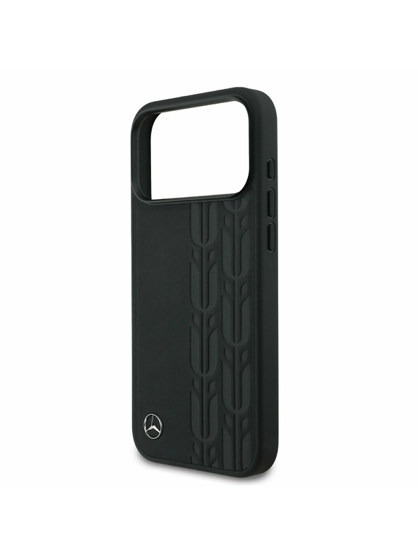 Mercedes Mercedes Leather Laurel Leaves MagSafe Zadnji ovoj za iPhone 17 Pro Max Black