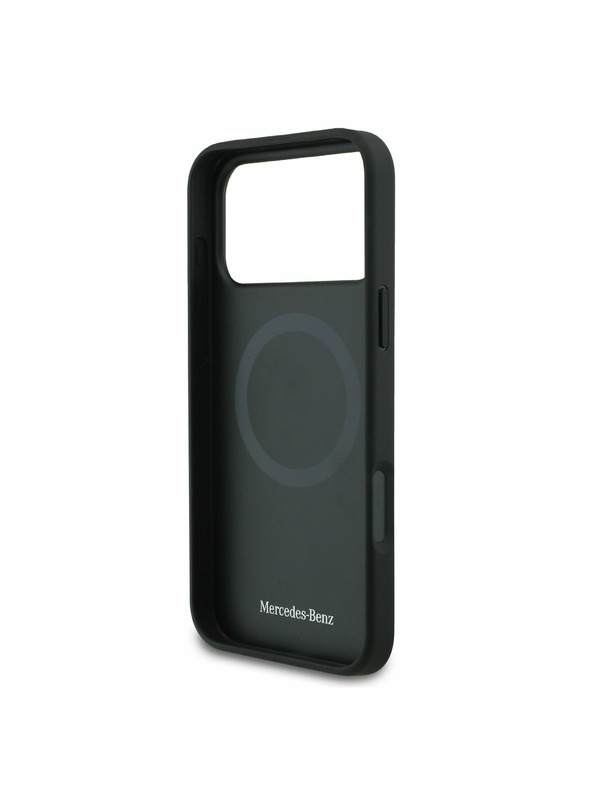 Mercedes Mercedes Leather Laurel Leaves MagSafe Zadnji ovoj za iPhone 17 Pro Max Black