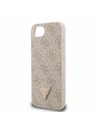 Guess Guess PU 4G Strass Triangle Metal Logo Zadnji ovoj za iPhone 16e/17e Pink