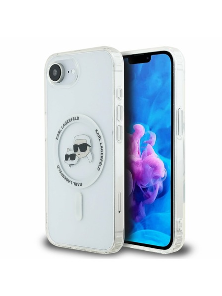 Karl Lagerfeld Karl Lagerfeld IML K&CH Heads Metal Frame MagSafe Zadnji ovoj za iPhone 16e/17e Transparent