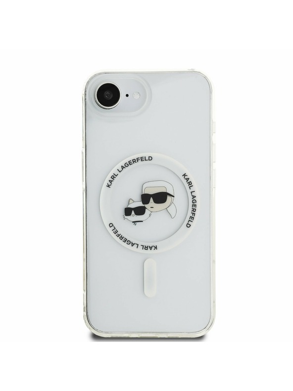Karl Lagerfeld Karl Lagerfeld IML K&CH Heads Metal Frame MagSafe Zadnji ovoj za iPhone 16e/17e Transparent