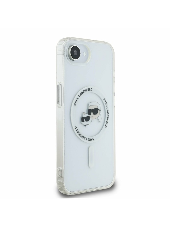 Karl Lagerfeld Karl Lagerfeld IML K&CH Heads Metal Frame MagSafe Zadnji ovoj za iPhone 16e/17e Transparent