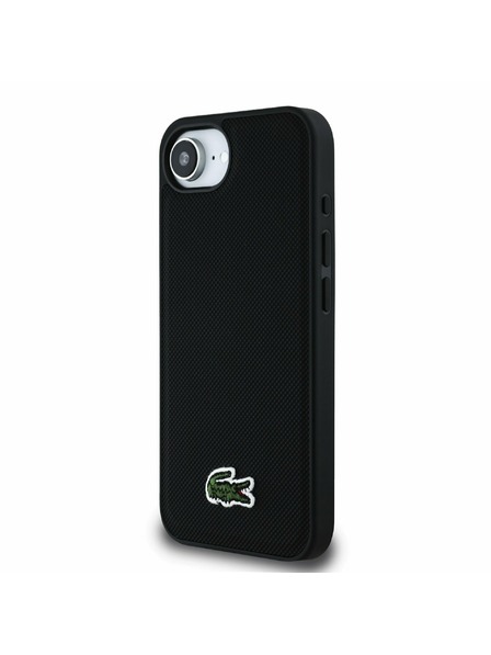 Lacoste Lacoste Iconic Petit Pique Woven Logo MagSafe Zadnji ovoj za iPhone 16e/17e Black
