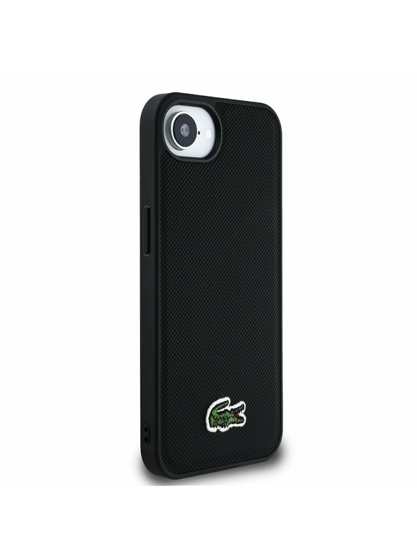 Lacoste Lacoste Iconic Petit Pique Woven Logo MagSafe Zadnji ovoj za iPhone 16e/17e Black