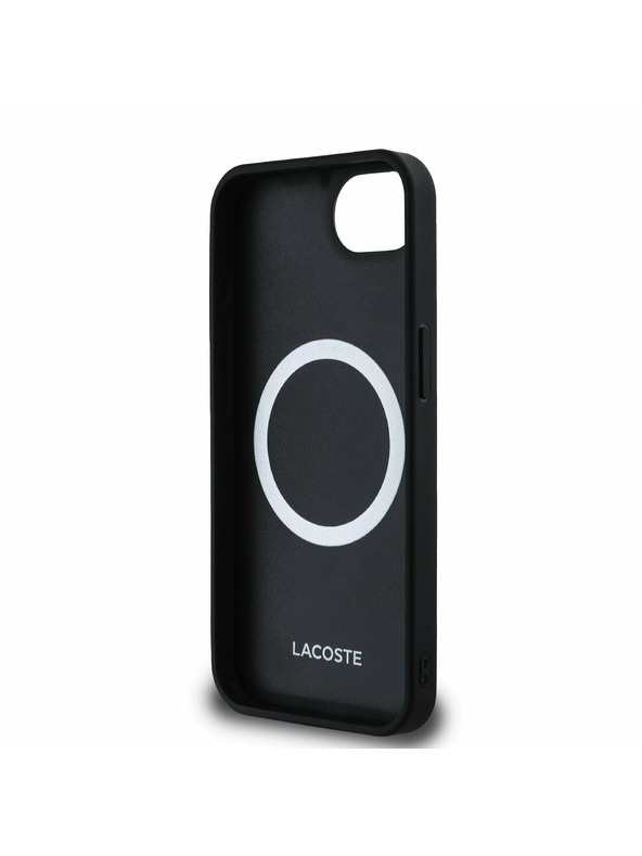 Lacoste Lacoste Iconic Petit Pique Woven Logo MagSafe Zadnji ovoj za iPhone 16e/17e Black