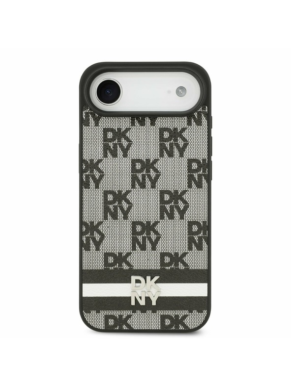 DKNY DKNY PU Leather Checkered Pattern and Stripe Zadnji ovoj za iPhone Air Black