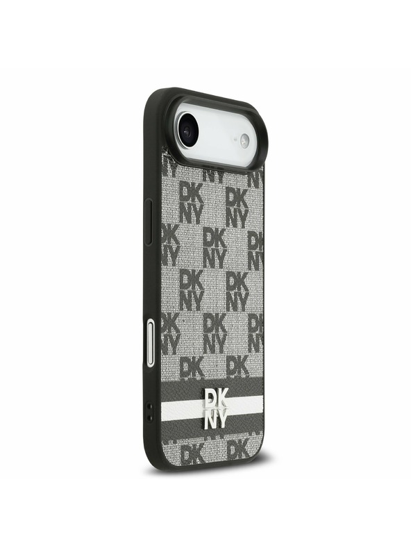 DKNY DKNY PU Leather Checkered Pattern and Stripe Zadnji ovoj za iPhone Air Black