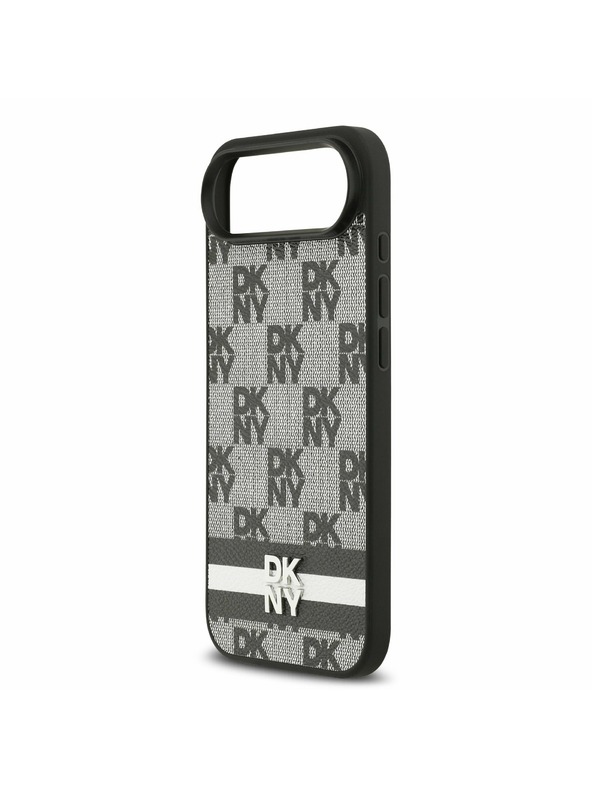 DKNY DKNY PU Leather Checkered Pattern and Stripe Zadnji ovoj za iPhone Air Black