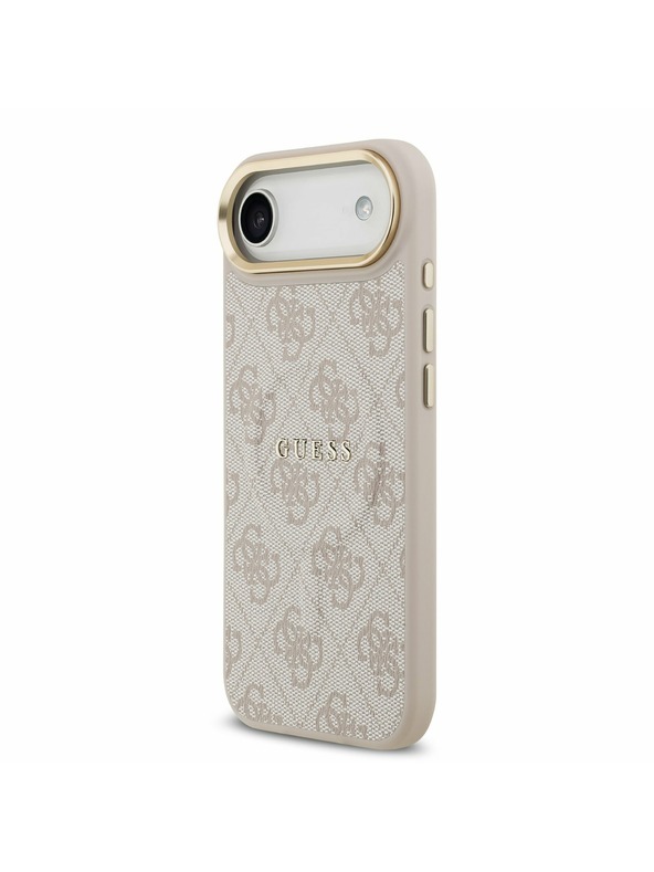 Guess Guess PU Leather 4G Gold Frame MagSafe Zadnji ovoj za iPhone Air Pink