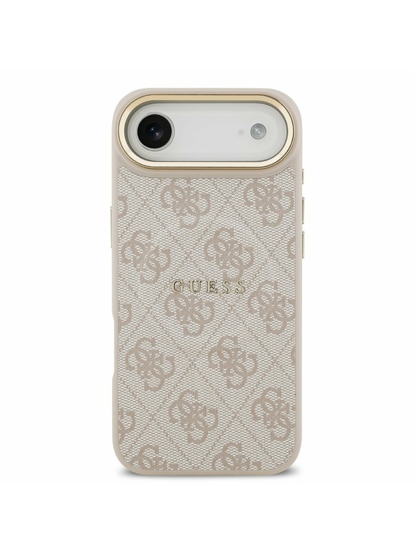 Guess Guess PU Leather 4G Gold Frame MagSafe Zadnji ovoj za iPhone Air Pink