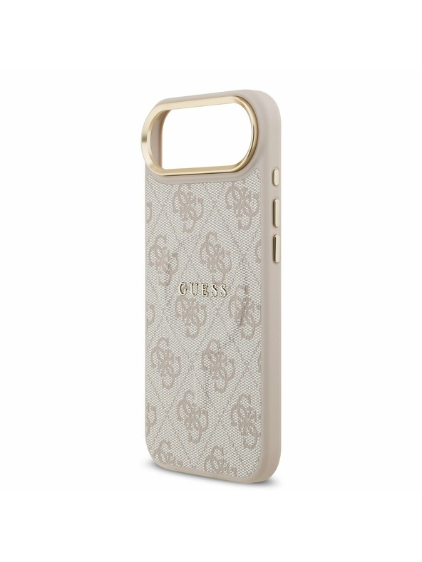 Guess Guess PU Leather 4G Gold Frame MagSafe Zadnji ovoj za iPhone Air Pink