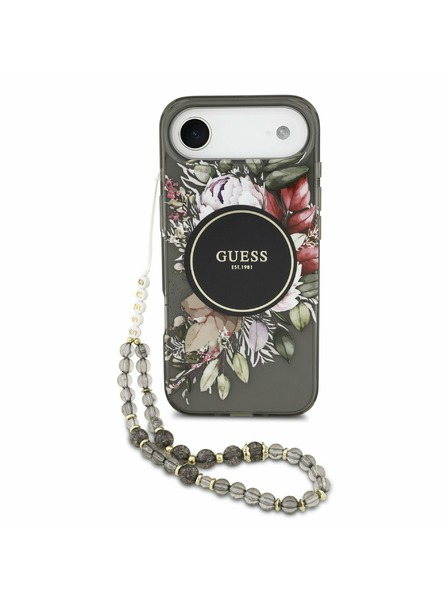 Guess Guess IML Flowers Strap MagSafe Zadnji ovoj za iPhone Air Black