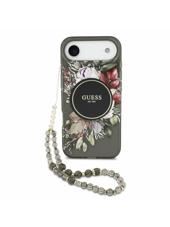 Guess Guess IML Flowers Strap MagSafe Zadnji ovoj za iPhone Air Black