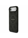 Guess Guess PU Leather 4G Colored Ring MagSafe Zadnji ovoj za iPhone Air Black