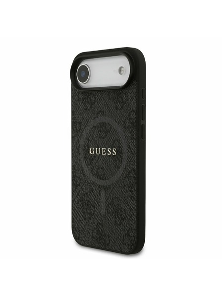 Guess Guess PU Leather 4G Colored Ring MagSafe Zadnji ovoj za iPhone Air Black