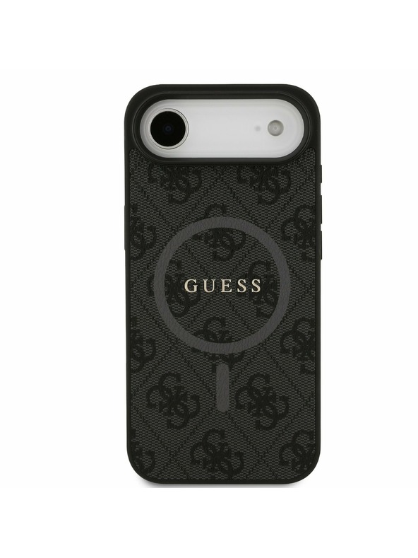 Guess Guess PU Leather 4G Colored Ring MagSafe Zadnji ovoj za iPhone Air Black