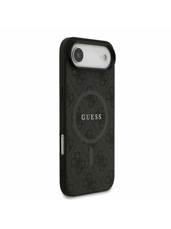 Guess Guess PU Leather 4G Colored Ring MagSafe Zadnji ovoj za iPhone Air Black