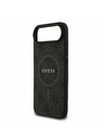 Guess Guess PU Leather 4G Colored Ring MagSafe Zadnji ovoj za iPhone Air Black