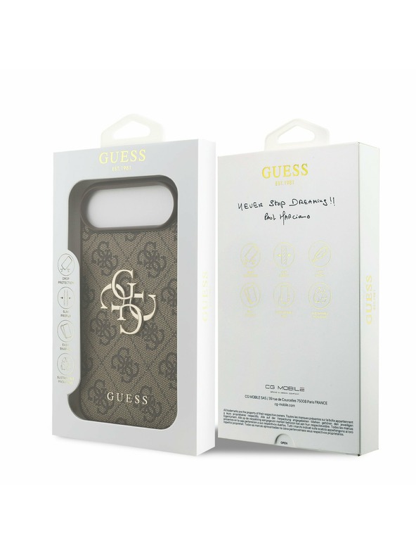 Guess Guess PU 4G Metal Logo Zadnji ovoj za iPhone Air Brown