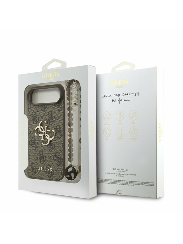 Guess Guess PU 4G Metal Logo Strap Zadnji ovoj za iPhone Air Brown