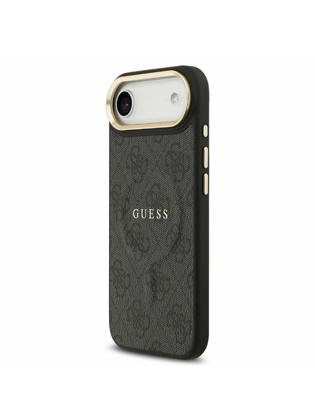 Guess Guess PU Leather 4G Gold Frame MagSafe Zadnji ovoj za iPhone Air Black
