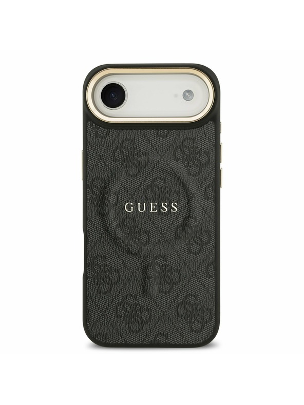 Guess Guess PU Leather 4G Gold Frame MagSafe Zadnji ovoj za iPhone Air Black