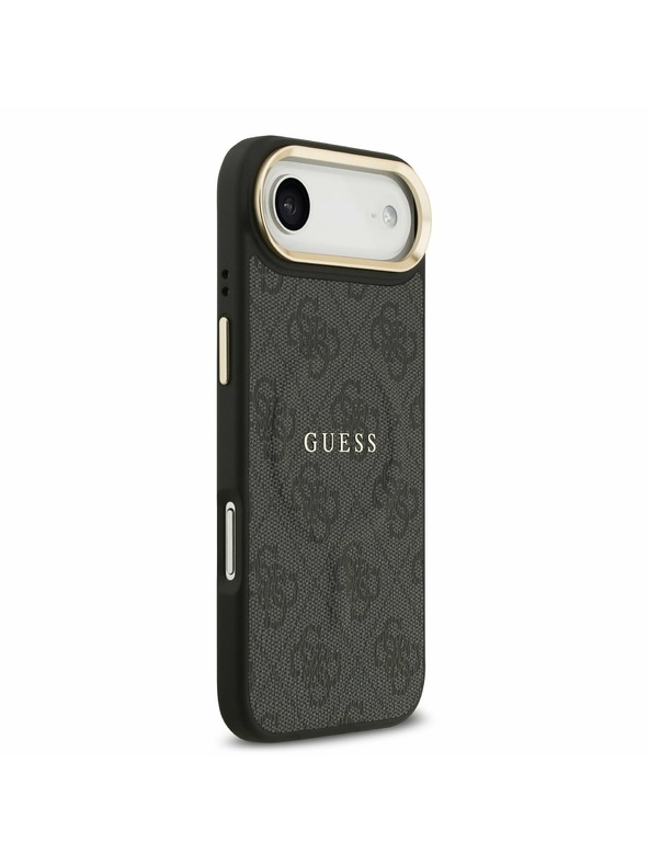 Guess Guess PU Leather 4G Gold Frame MagSafe Zadnji ovoj za iPhone Air Black