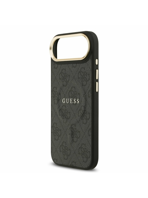 Guess Guess PU Leather 4G Gold Frame MagSafe Zadnji ovoj za iPhone Air Black