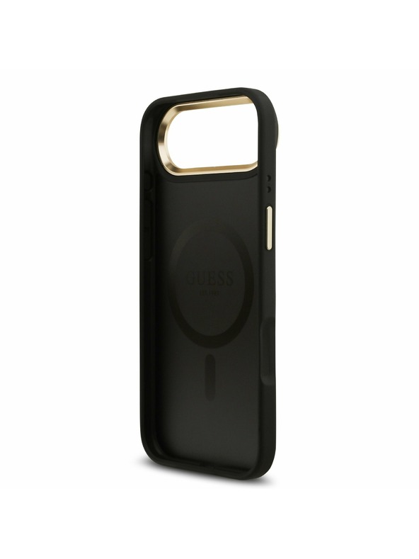 Guess Guess PU Leather 4G Gold Frame MagSafe Zadnji ovoj za iPhone Air Black