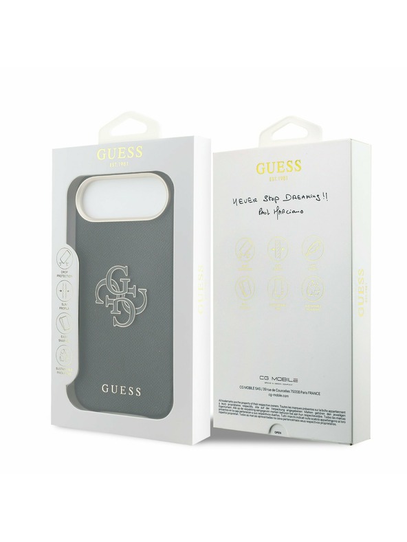 Guess Guess PU Resin Logo Zadnji ovoj za iPhone Air Black