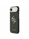 Guess Guess PU Leather 4G Metal Logo Gold Frame Zadnji ovoj za iPhone Air Black