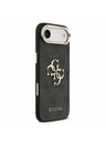 Guess Guess PU Leather 4G Metal Logo Gold Frame Zadnji ovoj za iPhone Air Black
