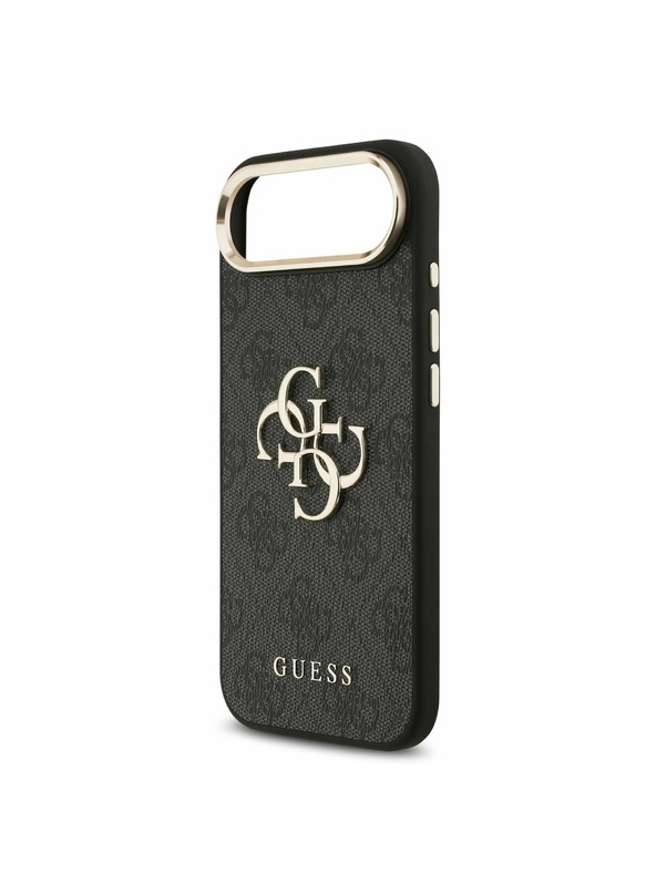 Guess Guess PU Leather 4G Metal Logo Gold Frame Zadnji ovoj za iPhone Air Black