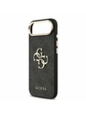 Guess Guess PU Leather 4G Metal Logo Gold Frame Zadnji ovoj za iPhone Air Black