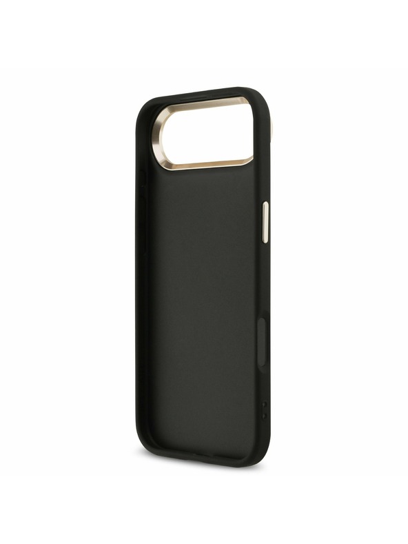 Guess Guess PU Leather 4G Metal Logo Gold Frame Zadnji ovoj za iPhone Air Black