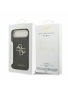 Guess Guess PU Leather 4G Metal Logo Gold Frame Zadnji ovoj za iPhone Air Black