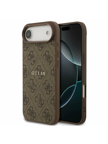 Guess Guess PU Leather 4G Colored Ring MagSafe Zadnji ovoj za iPhone Air Brown