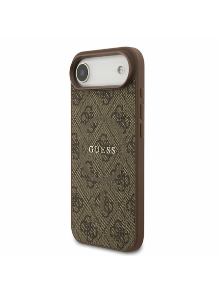 Guess Guess PU Leather 4G Colored Ring MagSafe Zadnji ovoj za iPhone Air Brown