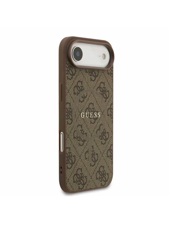 Guess Guess PU Leather 4G Colored Ring MagSafe Zadnji ovoj za iPhone Air Brown